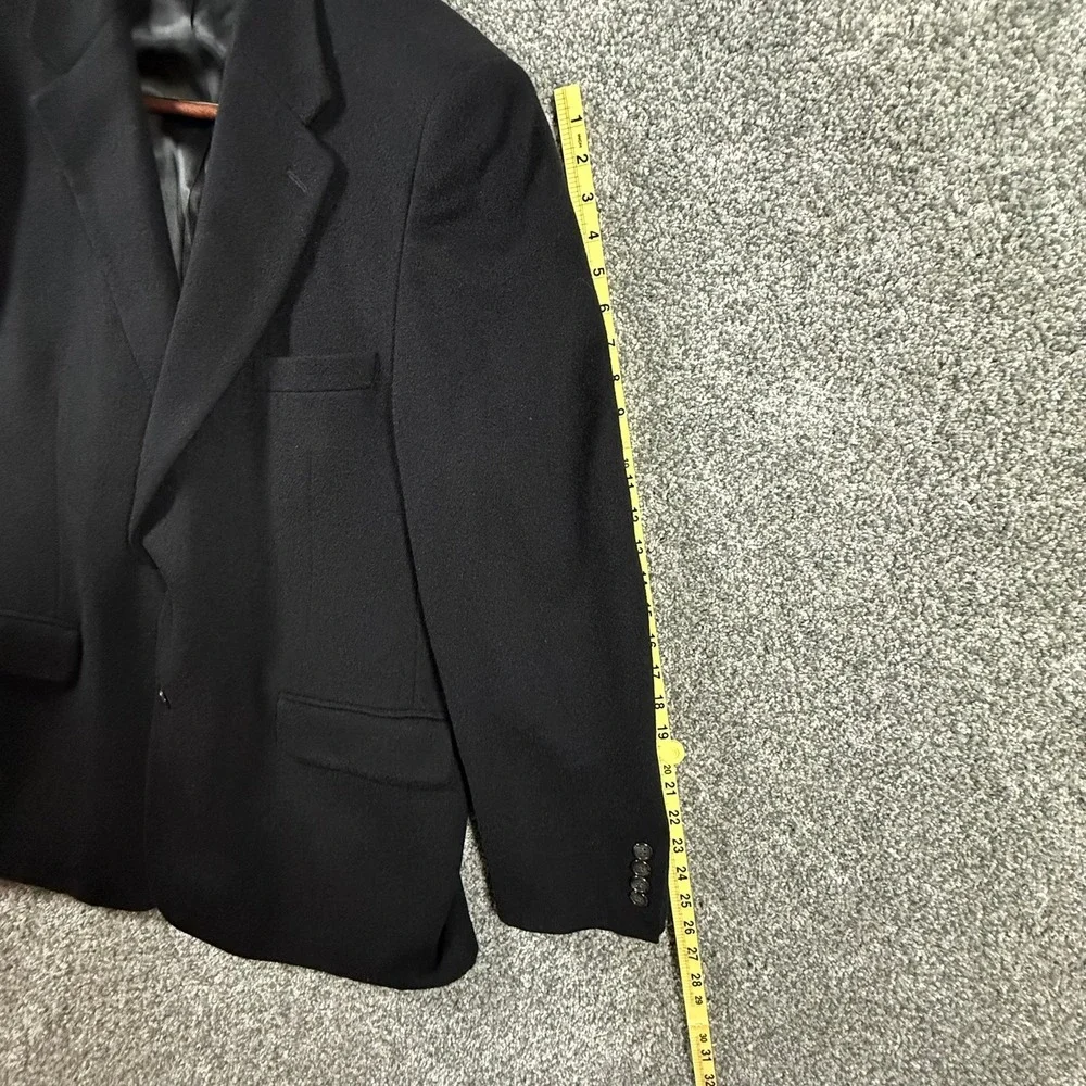 Bill Blass Mens 44L Black 100% Camel Hair Sport Coat Blazer B1002 Grand Luxe